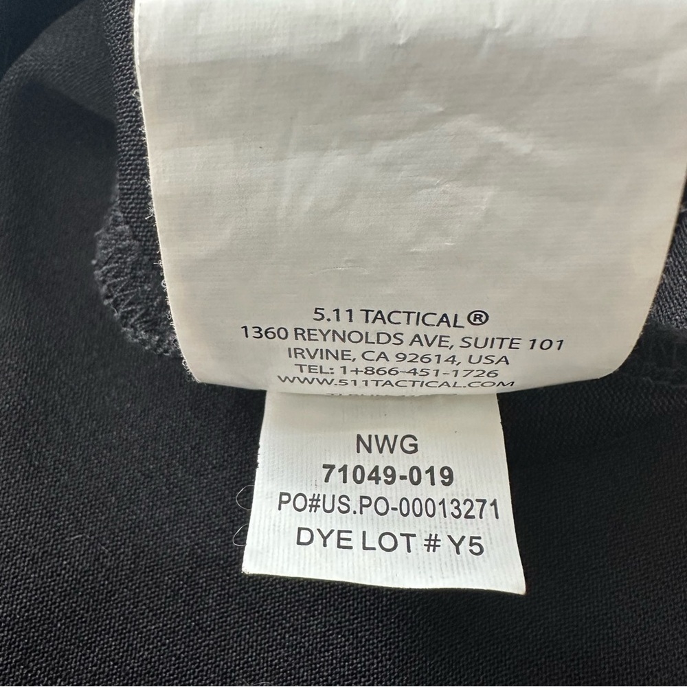 5.11 Tactical Men’s Medium Black Performance Short Sleeve Polo - Picture 8 of 9